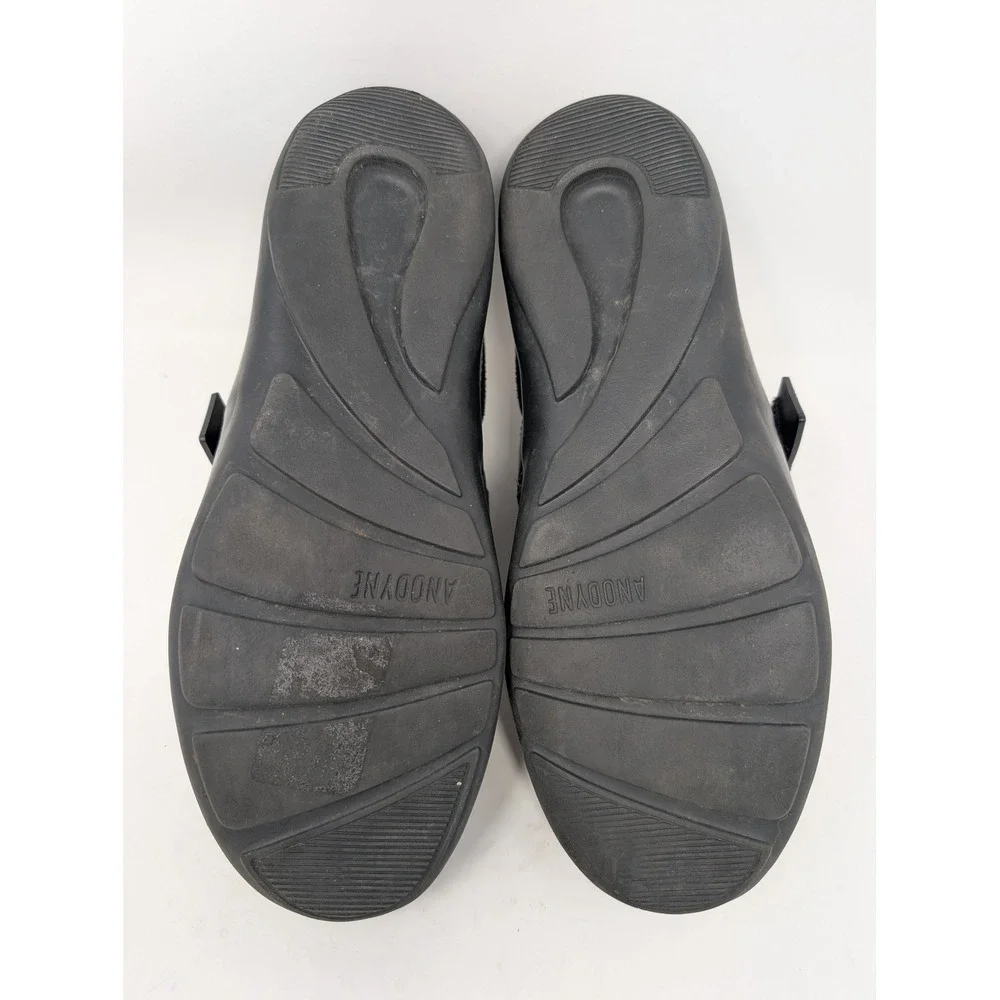 Anodyne No. 67 Men's 8.5W Black Leather Casual Dress Shoes Wide Diabetic W007-10